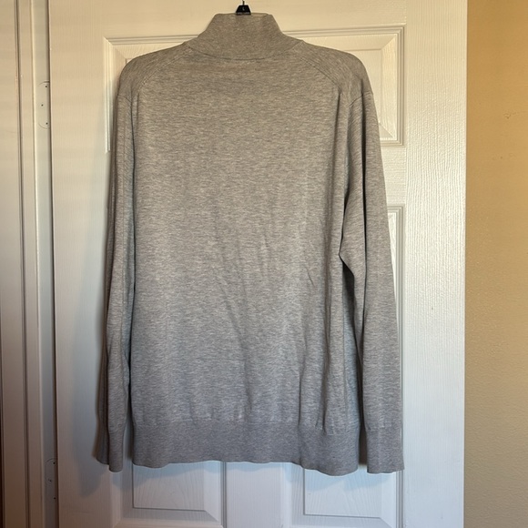 Brooks Brothers men’s gray Supima cotton quarter zip sweater size XL - Picture 7 of 9